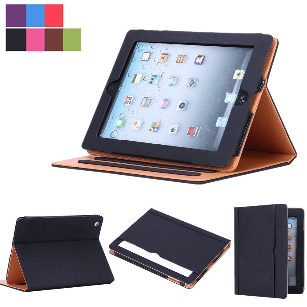 Soft Leather Stand Folio Wallet Smart Cover Case for Ipad 9.7 Inch 2017 5Th Gen