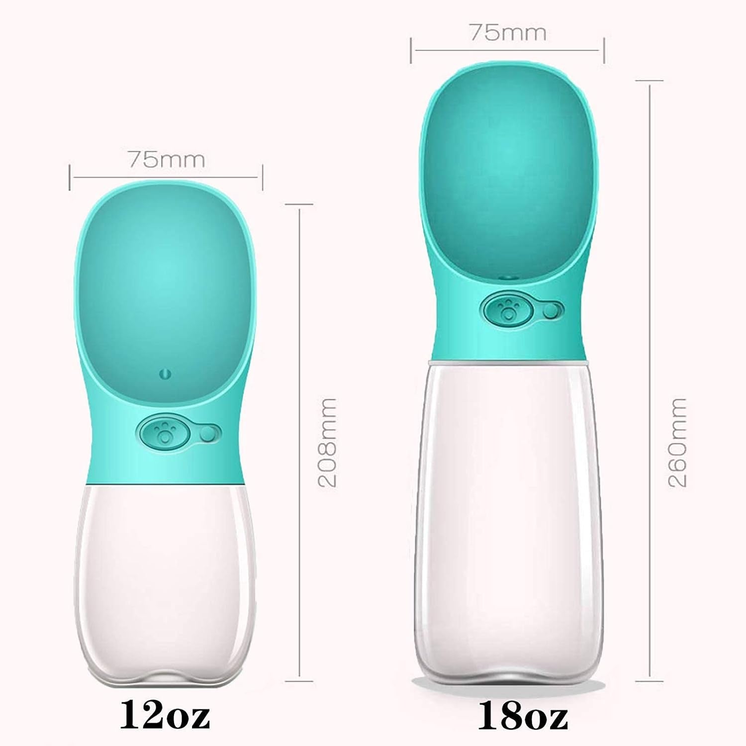 Dog Water Bottle for Walking Portable Dog Water Dispenser Pet Travel Drink Cup with Bowl -Food Grade Silicone|Bpa Free