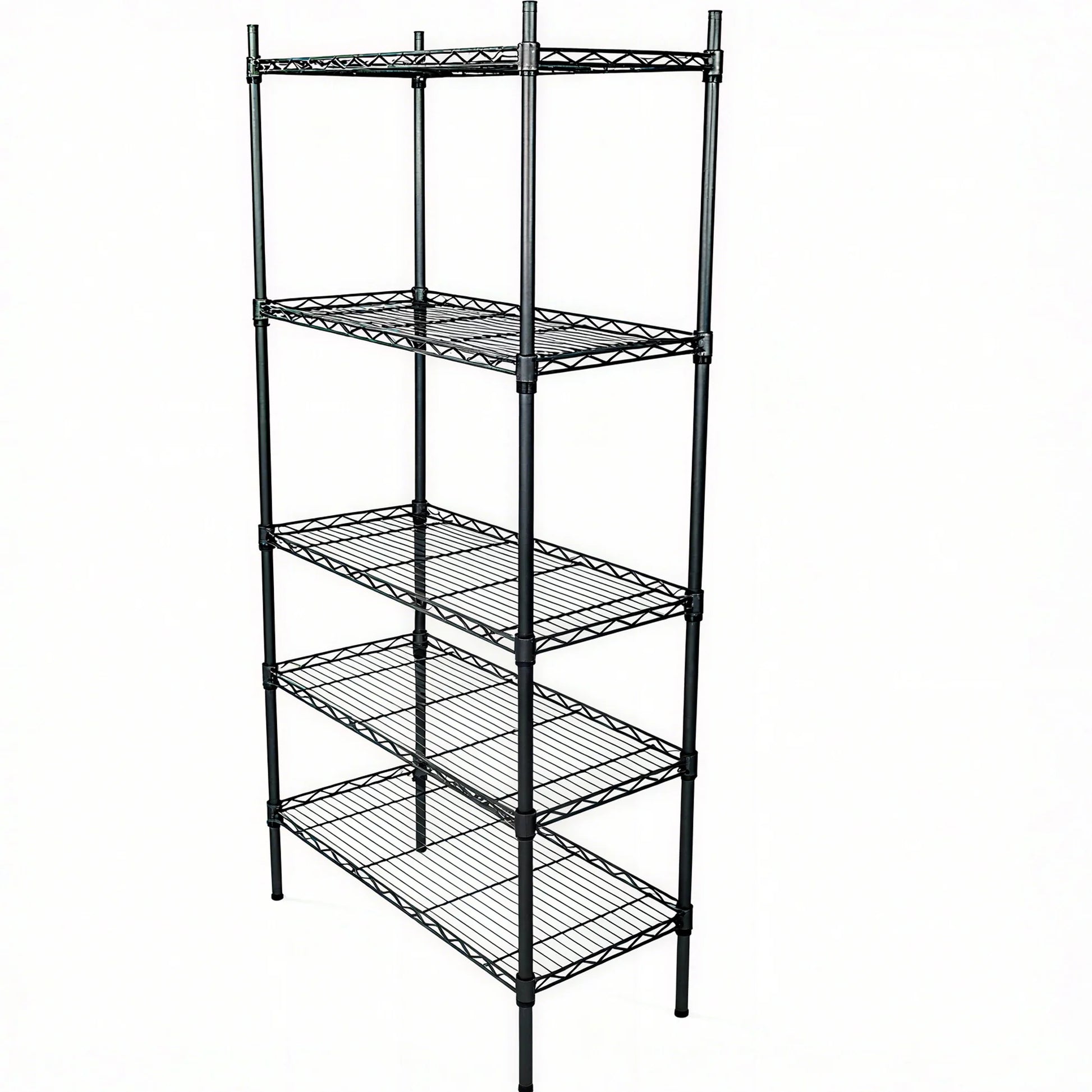 5-Tier Wire Shelving Unit, Steel Storage Rack for Garage Office Kitchen Black, 30" W X 14" D X 60" H
