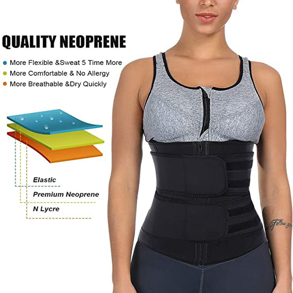 Free Size Waist Trainer Shaper Belt Slimming Tummy Wrap Belt Resistance Bands US