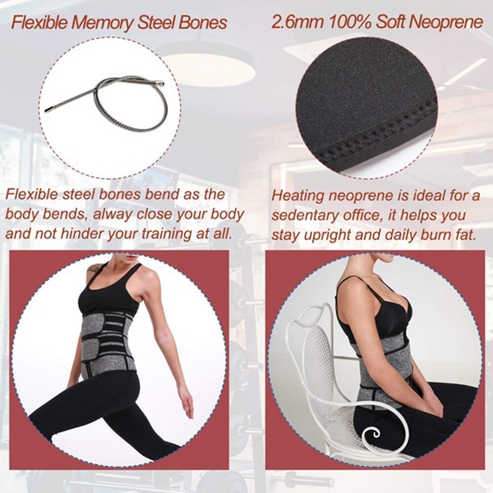 Free Size Waist Trainer Shaper Belt Slimming Tummy Wrap Belt Resistance Bands US