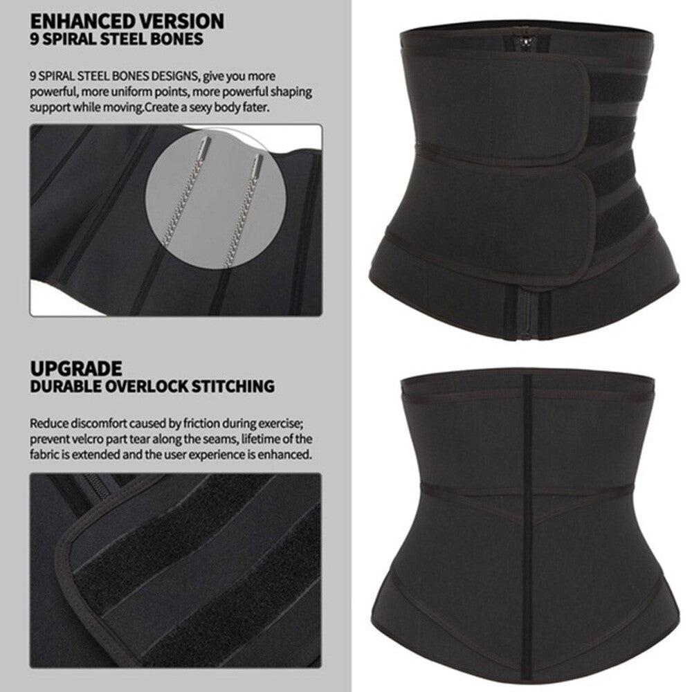 Free Size Waist Trainer Shaper Belt Slimming Tummy Wrap Belt Resistance Bands US