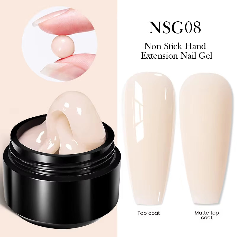 30Ml Glitter Pink Hard Jelly Nail Extension Gel Nail Polish Milky White Clear Color Soak off UV Construction Gel