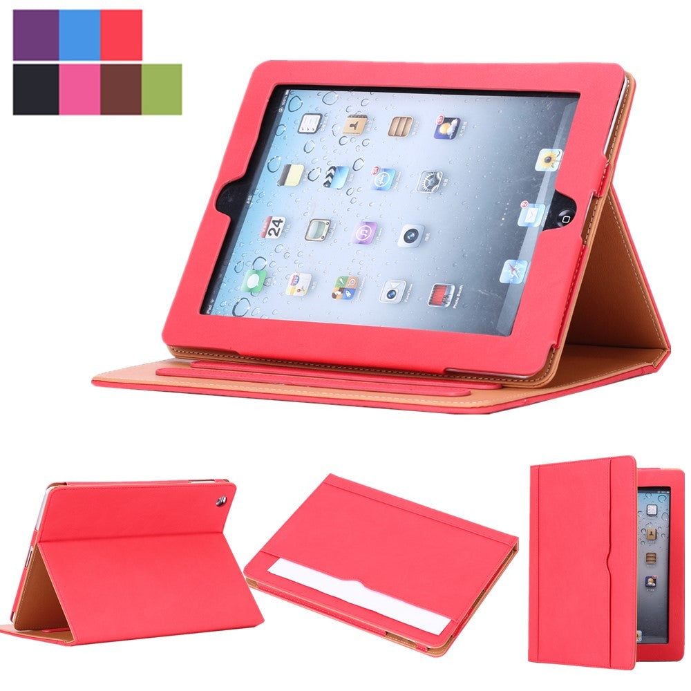 Soft Leather Stand Folio Wallet Smart Cover Case for Ipad 9.7 Inch 2017 5Th Gen