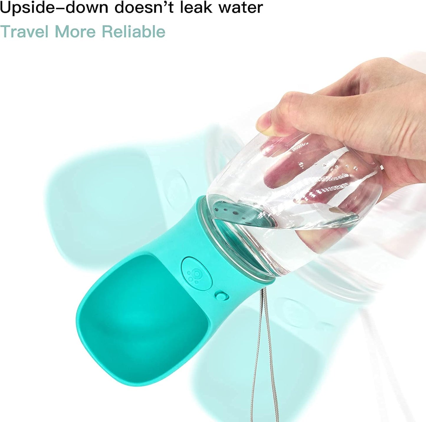 Dog Water Bottle for Walking Portable Dog Water Dispenser Pet Travel Drink Cup with Bowl -Food Grade Silicone|Bpa Free