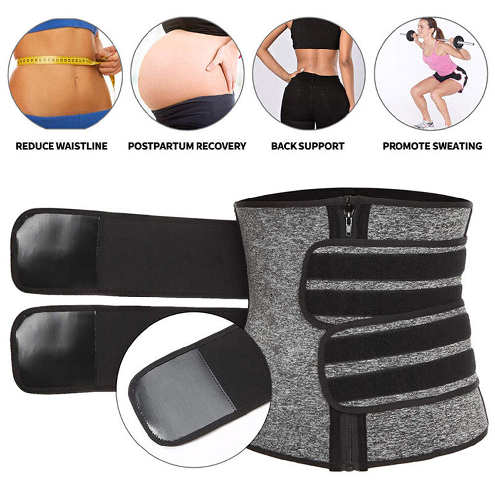 Free Size Waist Trainer Shaper Belt Slimming Tummy Wrap Belt Resistance Bands US