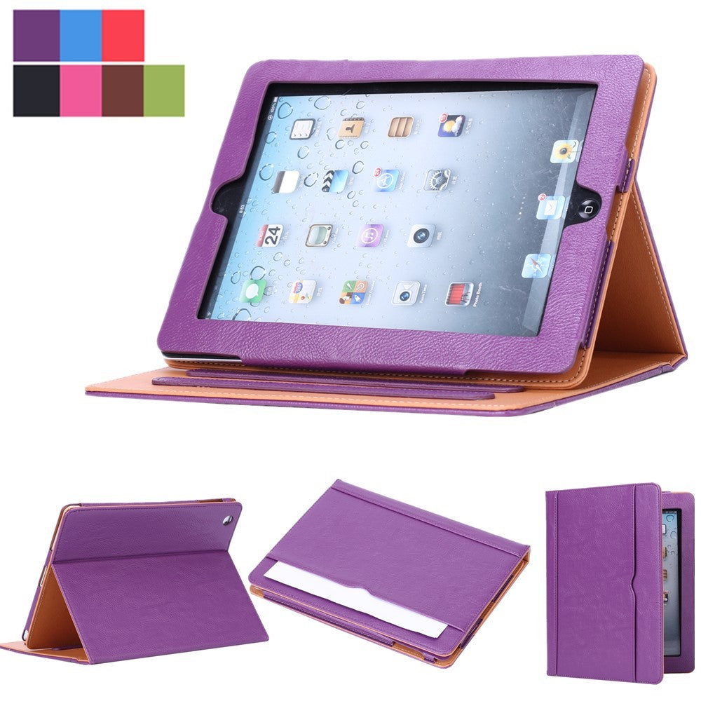 Soft Leather Stand Folio Wallet Smart Cover Case for Ipad 9.7 Inch 2017 5Th Gen
