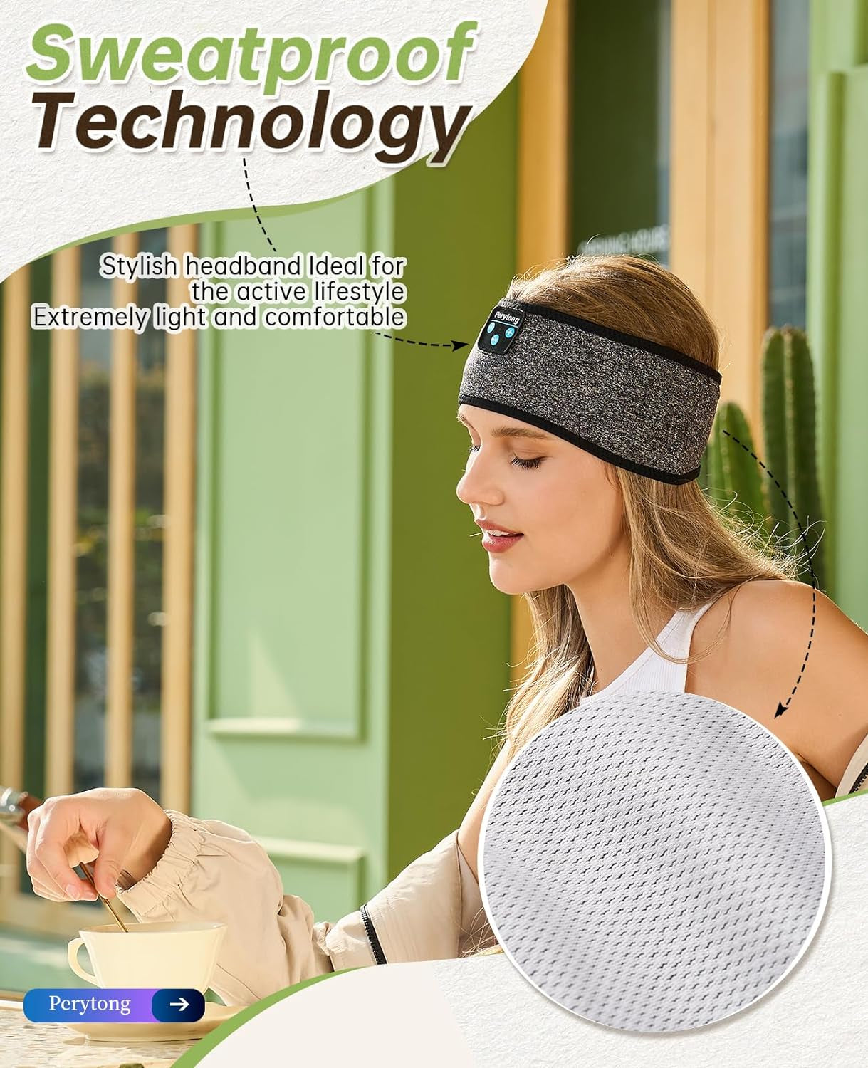 Wireless Sleep Headband with Comfortable Earbuds for Side Sleepers, Sleeping Eye Mask for Women Men Workout Running