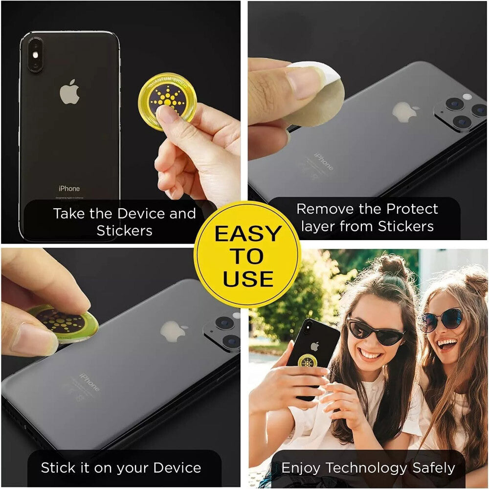 12PCS Radiation Protection Sticker Smartphone Tablet Laptop 5G Wi-Fi EF RF EMF