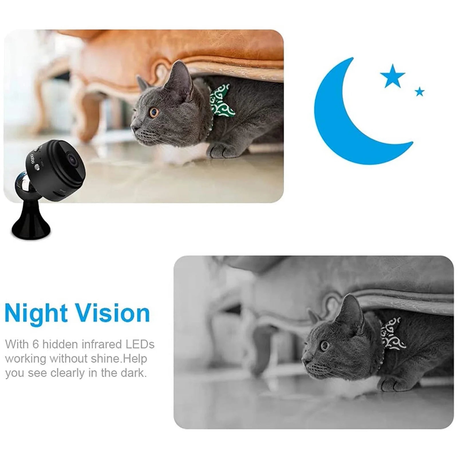 1080P HD Wifi Mini Security Camera, Small Home Security Camera for Indoor Outdoor - soblessed95.store