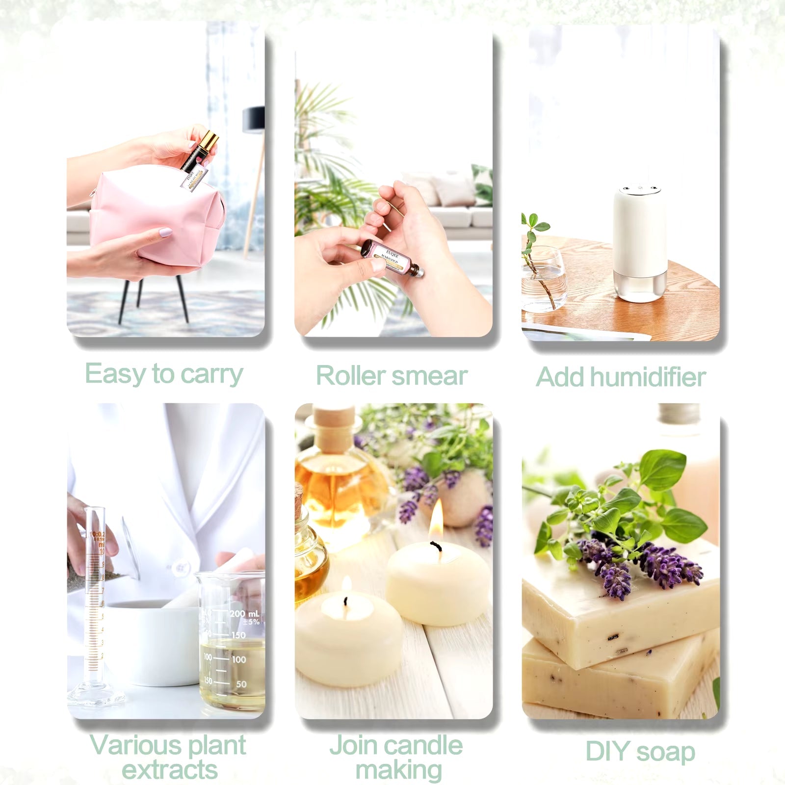 10Ml Roller Smear Fragrance Oil for Women Fresh Line Coconut Vanilla Angel for Aromatherapy,Diy Soap,Candle Making - soblessed95.store