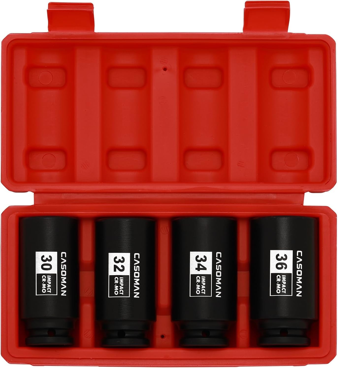 1/2 - Inch Drive Deep Spindle Axle Nut Impact Socket Set,12 Point Metric, CR - MO, 30,32,34,36Mm, 4 - Piece 1/2" Heavy Duty Impact Socket Set - soblessed95.store