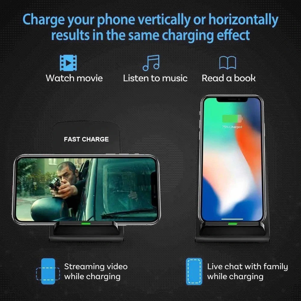 1/2 Pack 35W Wireless Fast Charger Stand Dock Cradle for Iphone 17 Pro Max Air - soblessed95.store