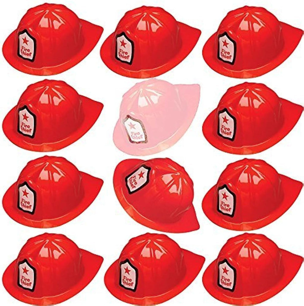 12 Pcs Firefighter Chief Soft Plastic Hat Party Favor - soblessed95.store
