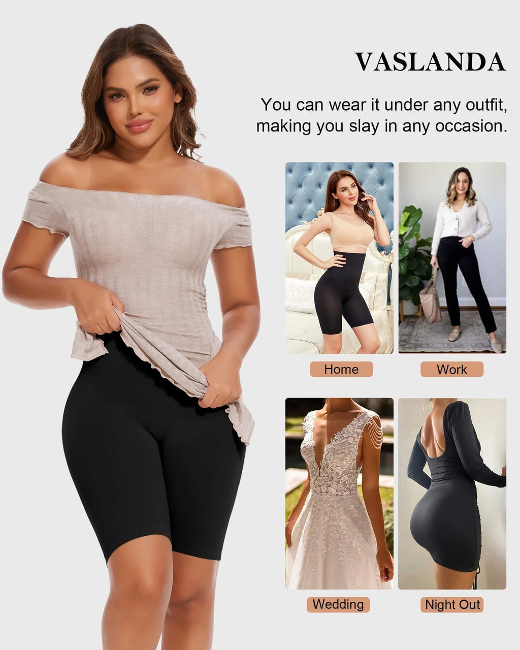 2 Packs Tummy Control Shapewear Shorts Faja Body Shaper for Women High - Waisted Thigh Slimming - soblessed95.store