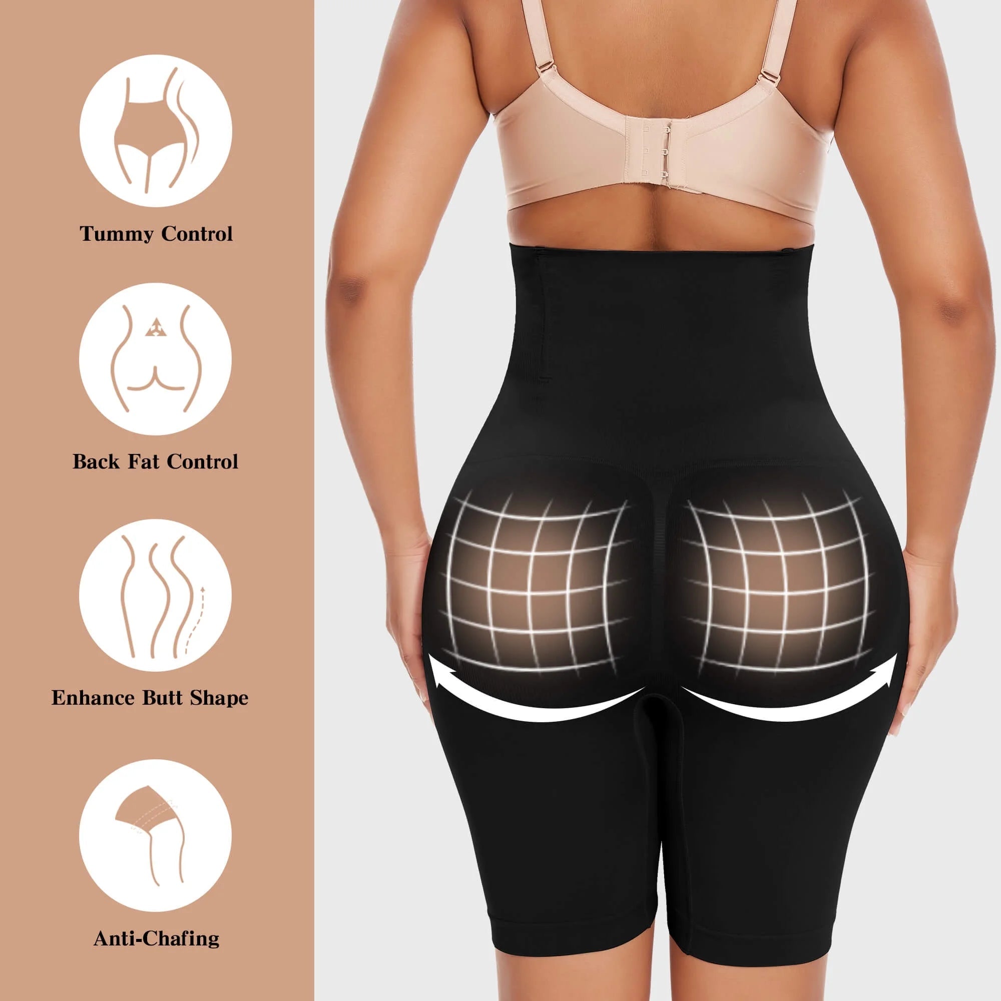 2 Packs Tummy Control Shapewear Shorts Faja Body Shaper for Women High - Waisted Thigh Slimming - soblessed95.store