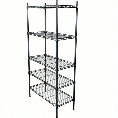 5-Tier Wire Shelving Unit, Steel Storage Rack for Garage Office Kitchen Black, 30" W X 14" D X 60" H