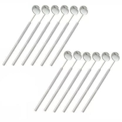 12 PCS Dental Mouth Mirror #5 W/Handle Stainless German Grade Dental Instruments