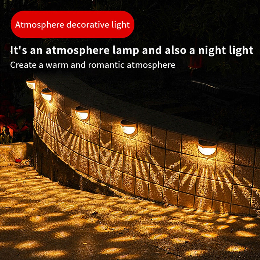 2PCS Solar Fence Lights Outdoor Garden Waterproof Wall Mount Decorative Lights - soblessed95.store