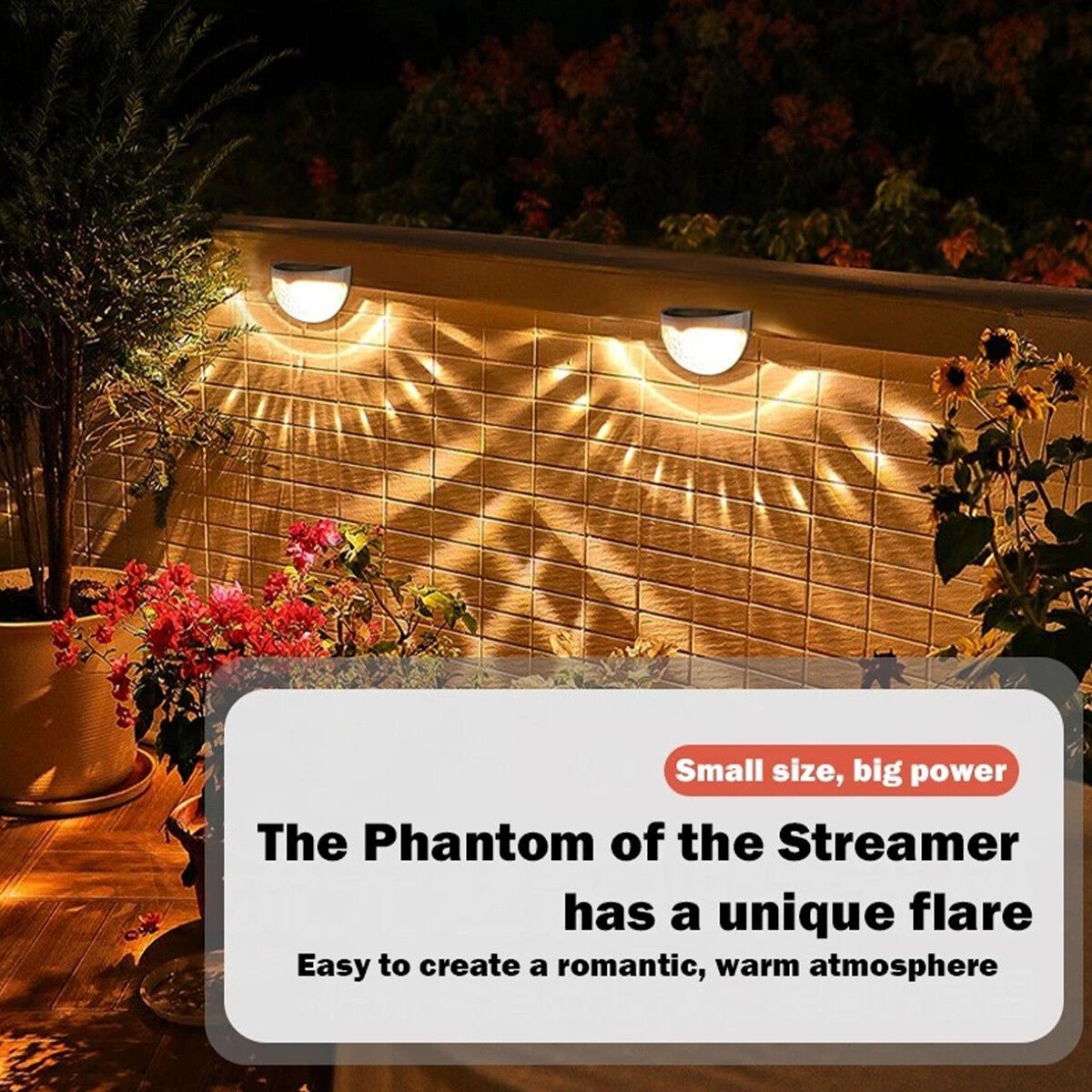 2PCS Solar Fence Lights Outdoor Garden Waterproof Wall Mount Decorative Lights - soblessed95.store