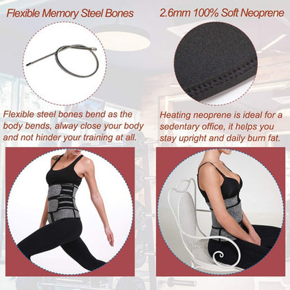 Free Size Waist Trainer Shaper Belt Slimming Tummy Wrap Belt Resistance Bands US