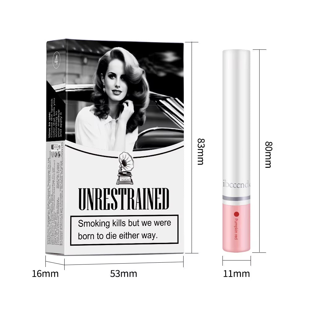 4Colors/Set Cigarette Lip Gloss Set Velvet Matte Waterproof Long - Lasting Lip Non - Stick Cup Cigarette Lipstick Makeup for Women - soblessed95.store