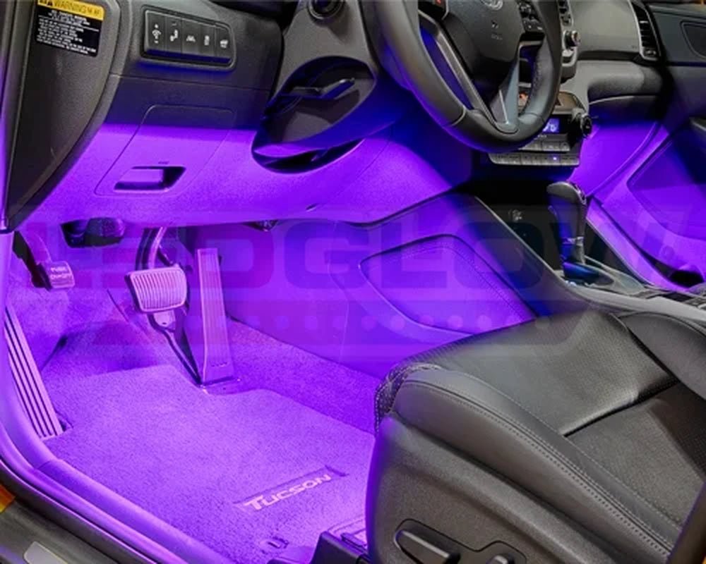 4Pc Purple LED Interior Underdash Lighting Kit - soblessed95.store