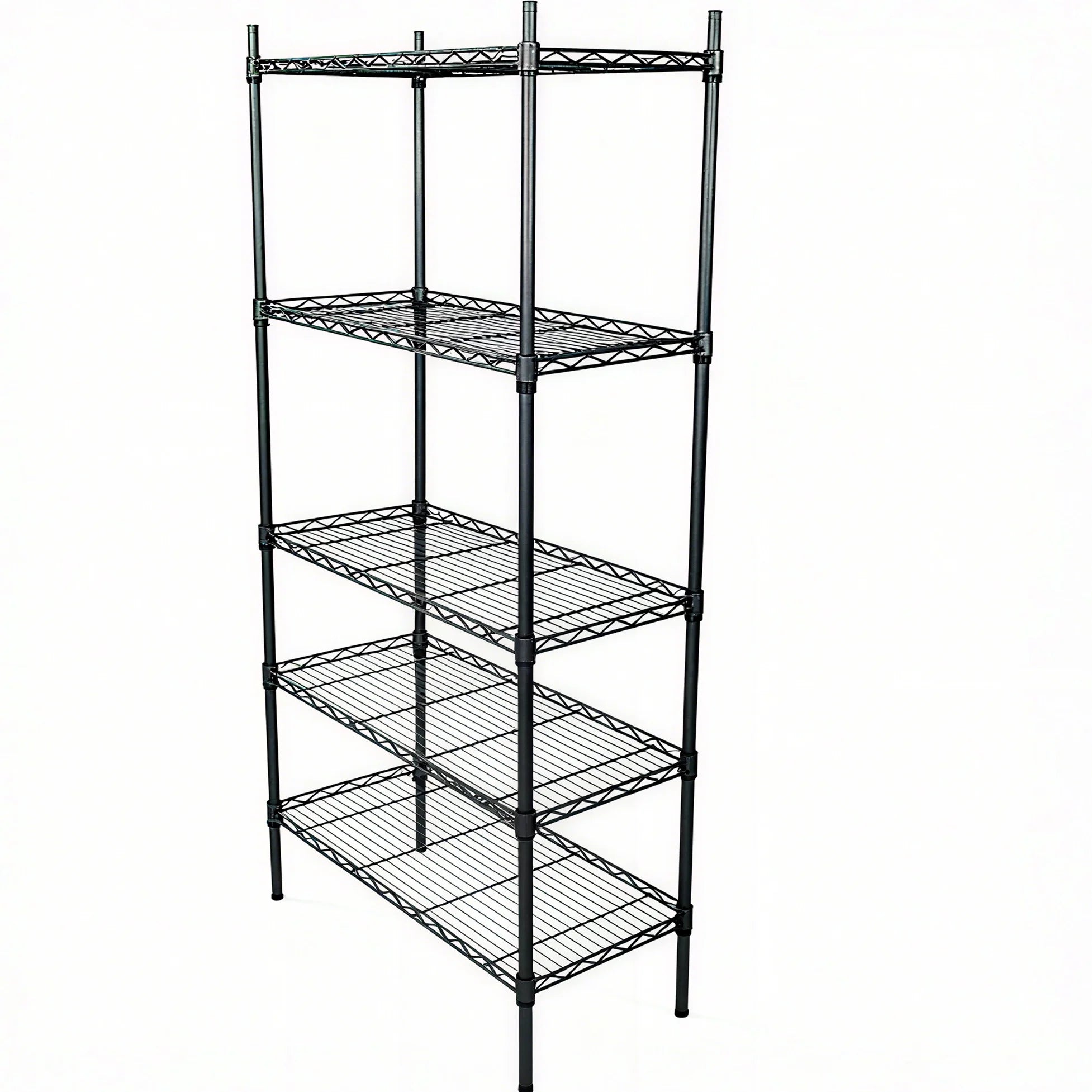 5 - Tier Wire Shelving Unit, Steel Storage Rack for Garage Office Kitchen Black, 30" W X 14" D X 60" H - soblessed95.store