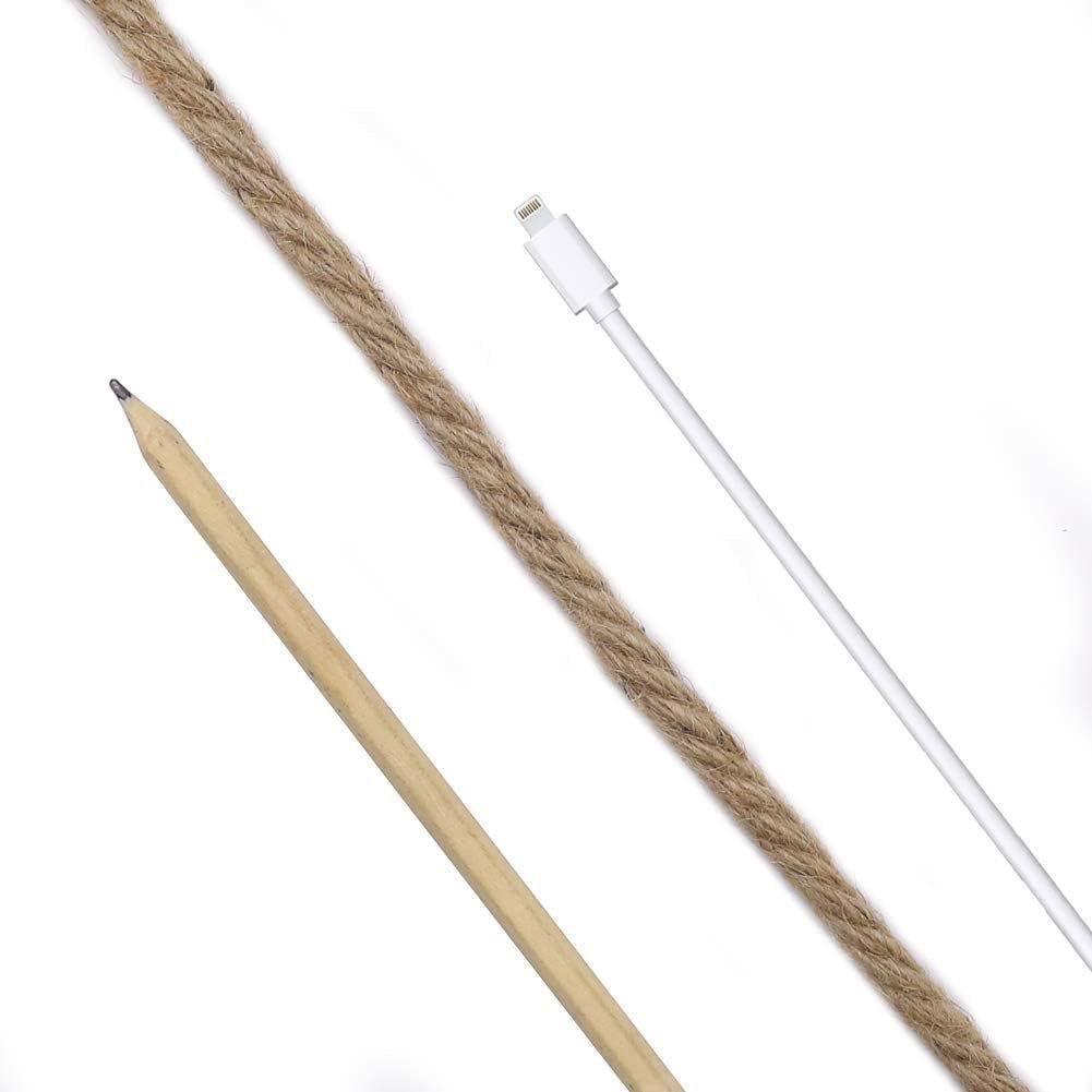 50 Feet 10Mm Jute Rope, Natural Heavy Duty Twine for Crafts, Cat Scratching Post, Gardening, Bundling and Hanging - soblessed95.store