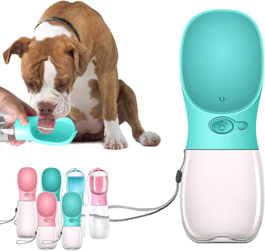 Dog Water Bottle for Walking Portable Dog Water Dispenser Pet Travel Drink Cup with Bowl -Food Grade Silicone|Bpa Free