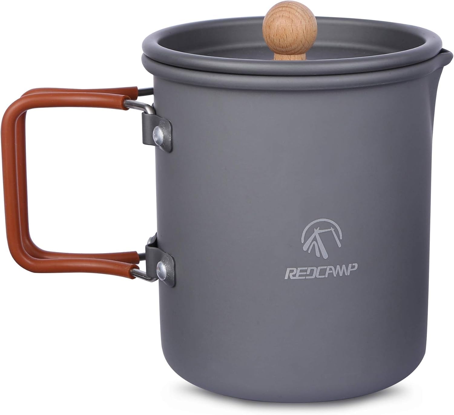 600Ml Aluminium Camping Coffee Pot with Cup, Lightweight Camping Cup Coffee Mug for Outdoor Cooking Backpacking Hiking - soblessed95.store