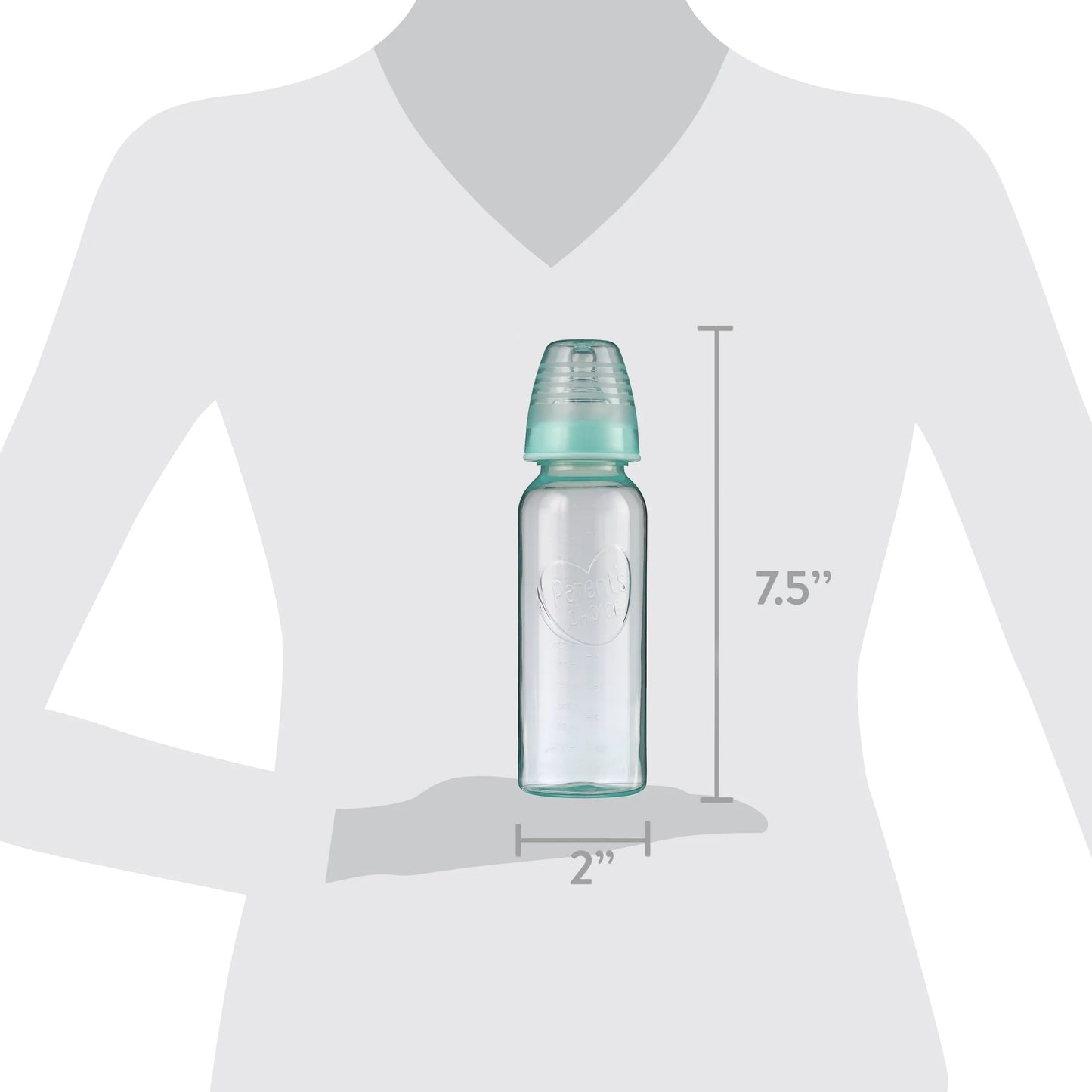 Newborn Standard Neck Tinted Bottle, 9 Fl Oz, 0+ Months, 3 Pack, Multicolor