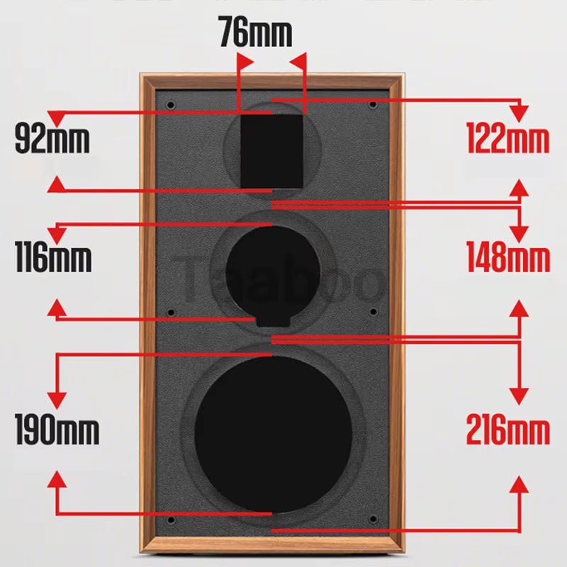 8 Inch Three - Way Labyrinth Speaker Empty Box Bookshelf Speaker Home Speaker DIY Hifi Audio Wooden Handmade Box Passive Speaker - soblessed95.store