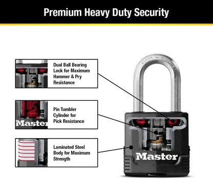 Black Outdoor Key Lock, Heavy Duty Weather Resistant Padlock with Cover, Keyed Alike Padlocks for Outdoor Use, 4 Pack, M115XQLF