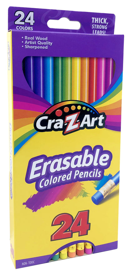 Erasable Colored Pencils, 24 Pack, Beginner Child Ages 3 and Up, School Supplies