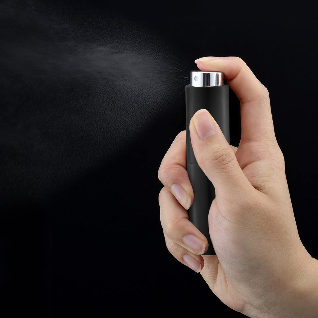 8ML Perfume Atomizer (2PCS), Cologne Sprayer, Mini Empty Travel Spray Bottle for Men and Women (Black) - soblessed95.store