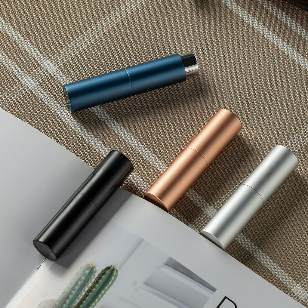 8ML Perfume Atomizer (2PCS), Cologne Sprayer, Mini Empty Travel Spray Bottle for Men and Women (Black) - soblessed95.store