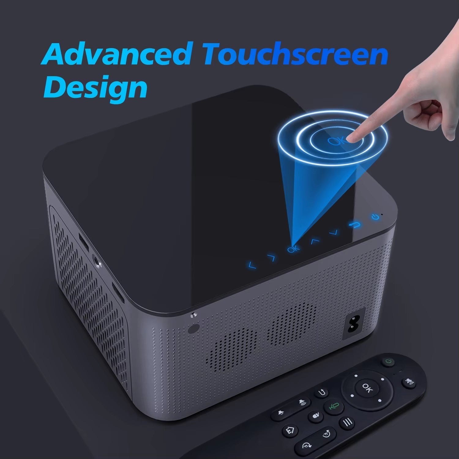 Android 11 4K Smart Projector 580ANSI 1920*1080P Full HD Wifi6 BT5.0 Allwinner H713 Voice Control Home Cinema Theater - soblessed95.store