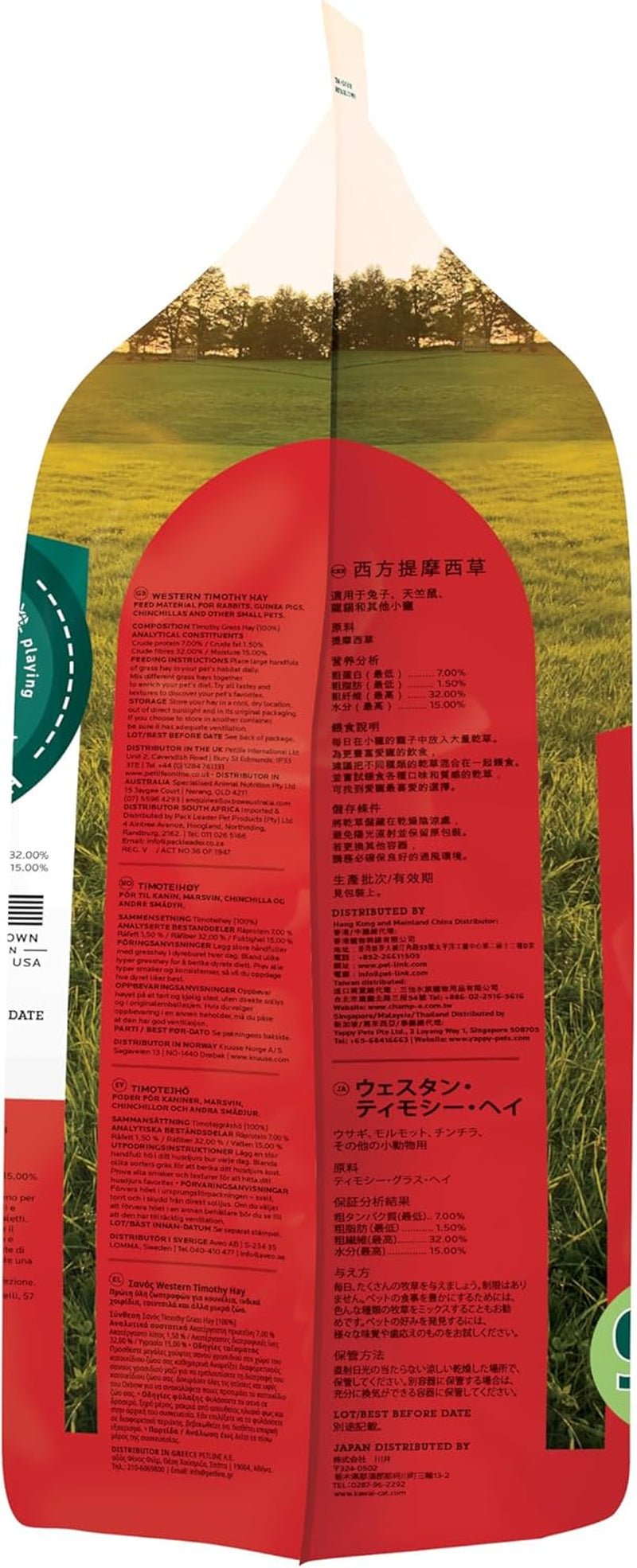 Animal Health Western Timothy Hay, Guinea Pig Hay, Small Pet Bunny Supplies, All Natural Grass for Guinea Pig, Bunny, Chinchilla & Hamster, Rabbit Supplies for Bunnies, 90 Oz. Bag - soblessed95.store