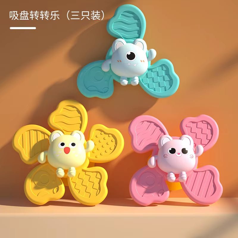 Baby Bath Toys Funny Bathing Sucker Spinner Suction Cup Cartoon Rattles Fidget Educational Toy Montessori Children Boy Girl Gift - soblessed95.store
