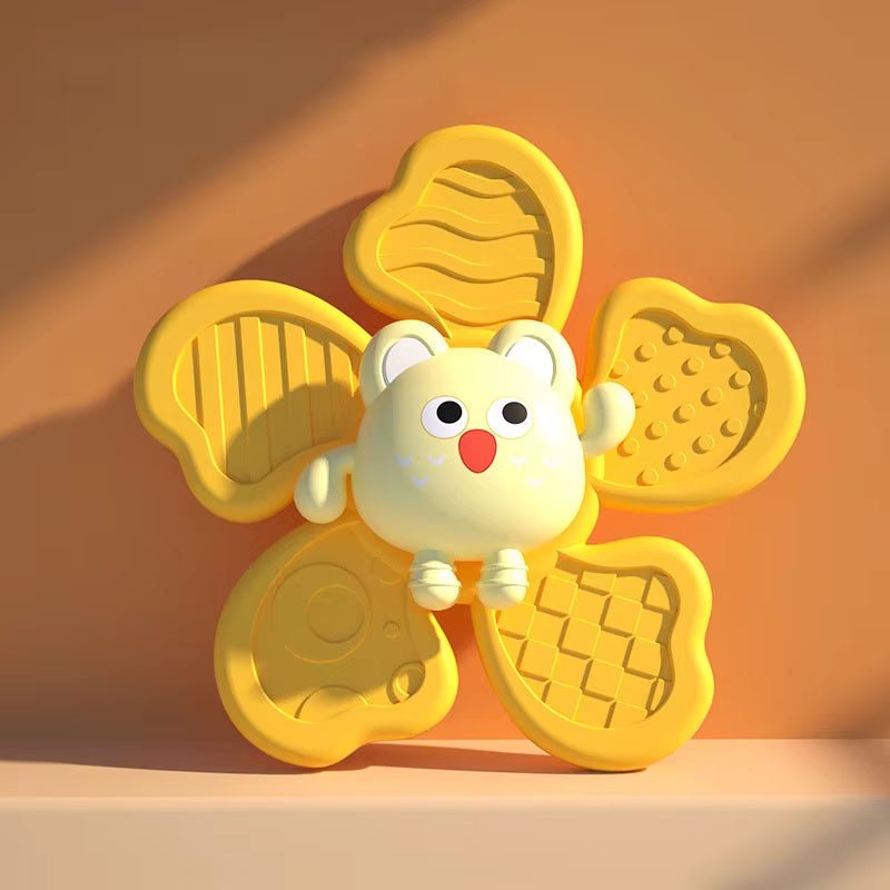 Baby Bath Toys Funny Bathing Sucker Spinner Suction Cup Cartoon Rattles Fidget Educational Toy Montessori Children Boy Girl Gift - soblessed95.store