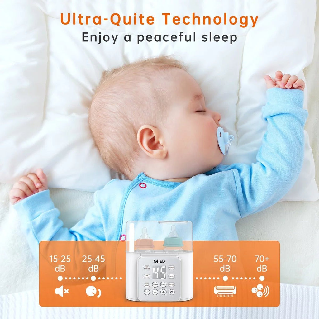 Baby Bottle Warmer, 9 - In - 1 Fast Baby Food Heater & Defrost, Double Bottle Warmer with Appointment &Timer, Bpa - Free, Accurate Temperature Control for Breastmilk & Formula, LCD Display - soblessed95.store