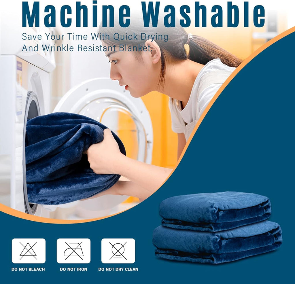 Blanket Hoodie Warm Wearable Blanket Soft Velour Blanket Sweatshirt Oversized Fits All for Teenager Adult Blue - soblessed95.store