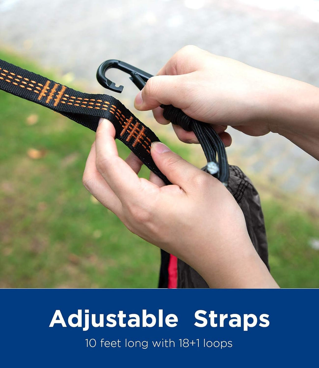 Camping Hammock Single & Double Portable Hammock Ultralight Nylon Parachute Hammocks with 2 Hanging Straps for Backpacking, Travel, Beach, Camping, Hiking, Backyard - soblessed95.store