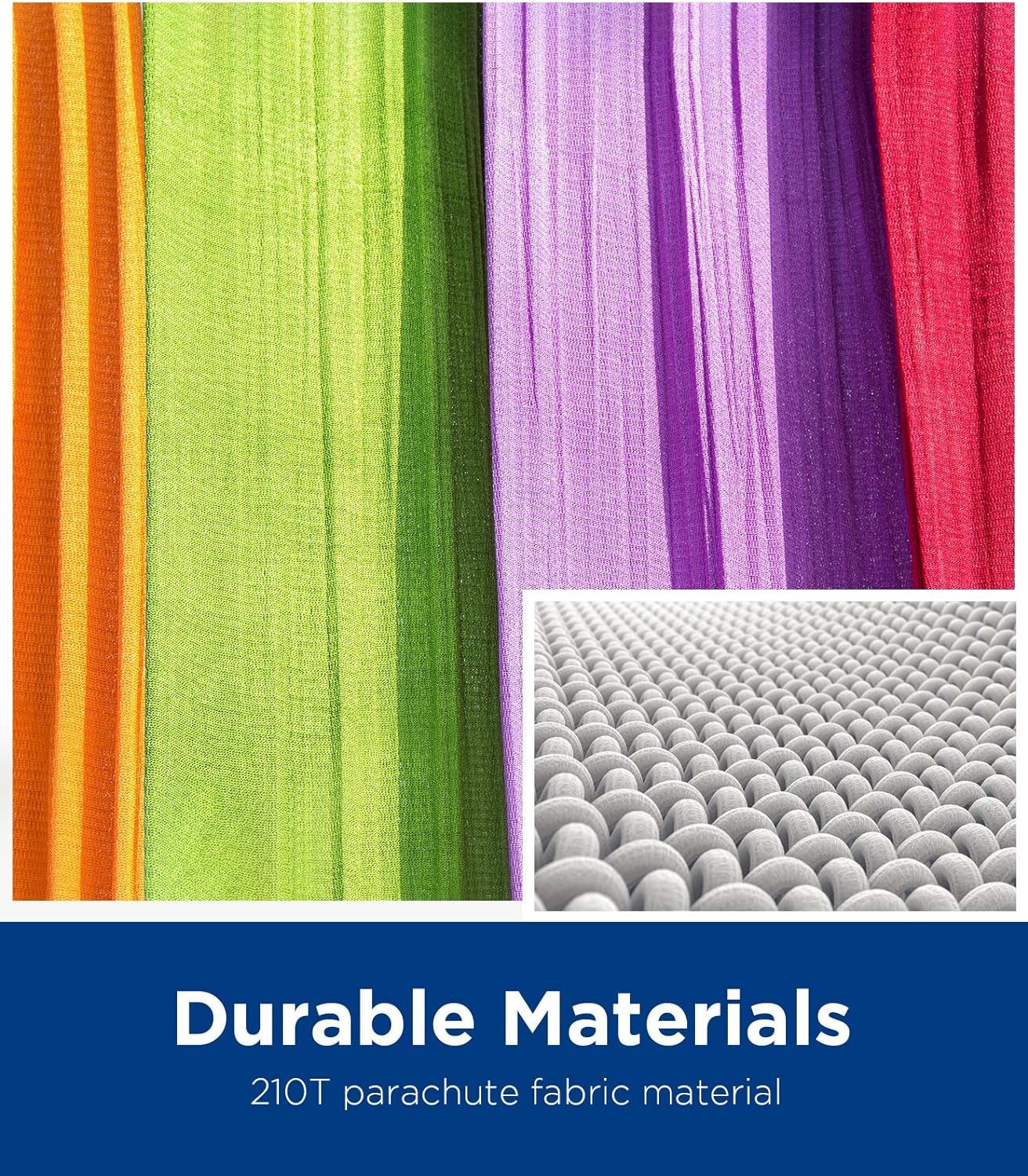 Camping Hammock Single & Double Portable Hammock Ultralight Nylon Parachute Hammocks with 2 Hanging Straps for Backpacking, Travel, Beach, Camping, Hiking, Backyard - soblessed95.store