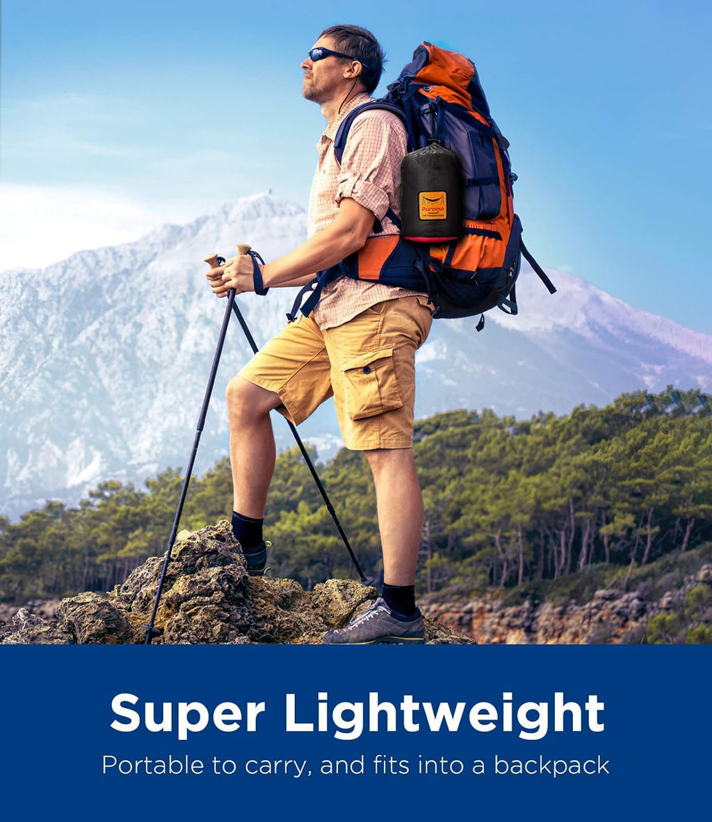 Camping Hammock Single & Double Portable Hammock Ultralight Nylon Parachute Hammocks with 2 Hanging Straps for Backpacking, Travel, Beach, Camping, Hiking, Backyard - soblessed95.store