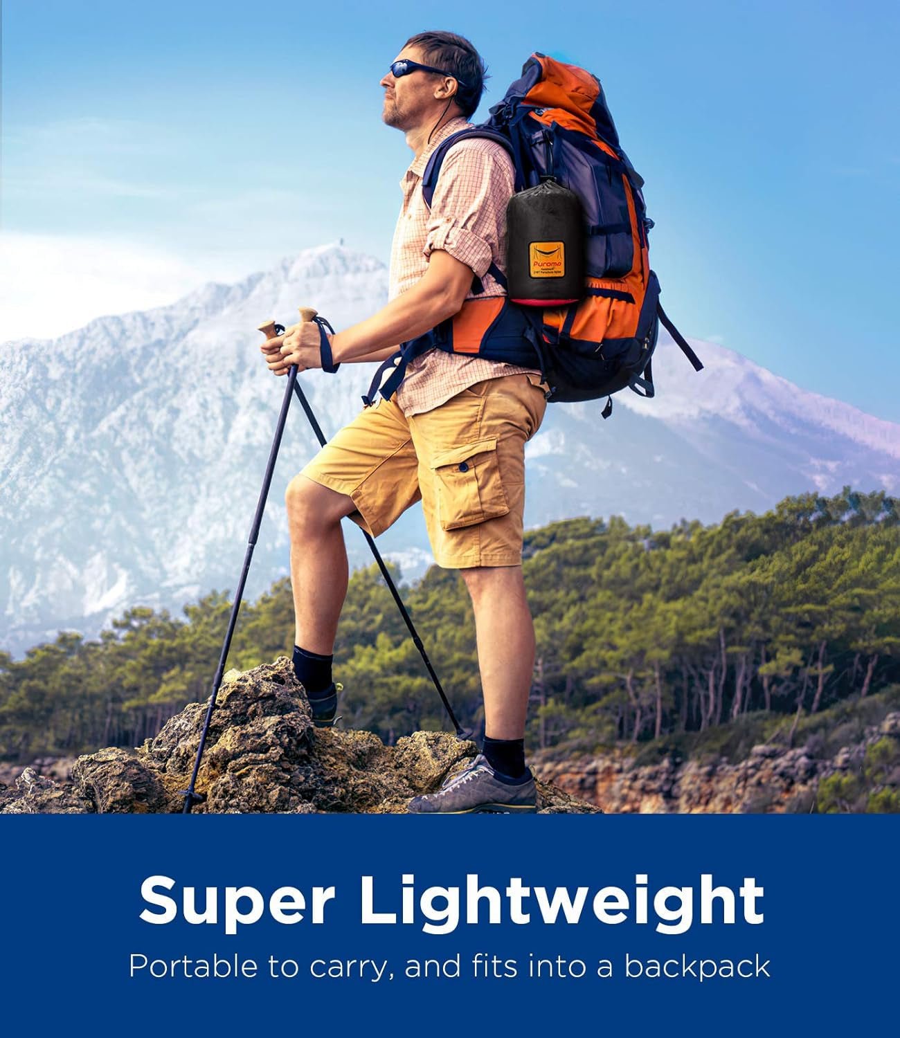 Camping Hammock Single & Double Portable Hammock Ultralight Nylon Parachute Hammocks with 2 Hanging Straps for Backpacking, Travel, Beach, Camping, Hiking, Backyard - soblessed95.store