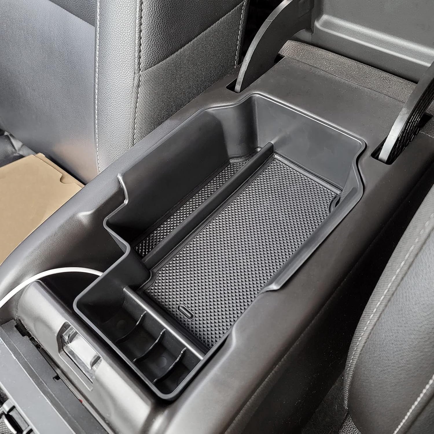 Center Console Organizer Compatible with Chevy Colorado/Gmc Canyon 2015 - 2021 2022, Armrest Insert Tray Secondary Storage Box - Black - soblessed95.store