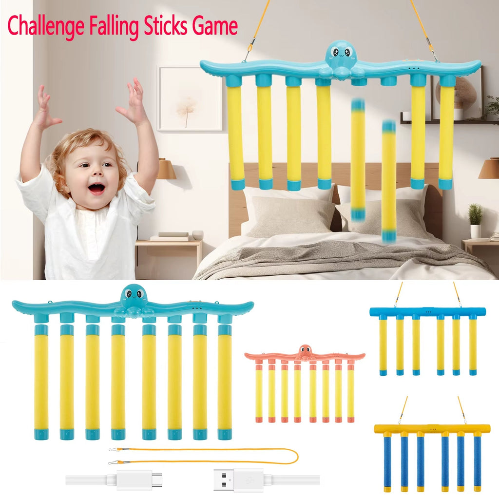 Challenge Falling Sticks Game Kids Stick Catching Toy Training Reaction Hand Eye Educational Parent - Child Interactive Toy Sports - soblessed95.store