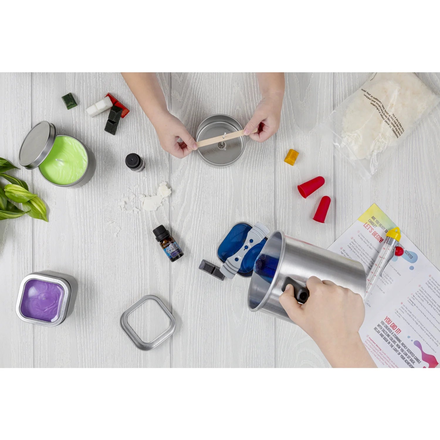 Complete Soy Wax Candle Making Kit for Adults and Kids with 2LB Candle Wax for Candle Making Supplies - soblessed95.store